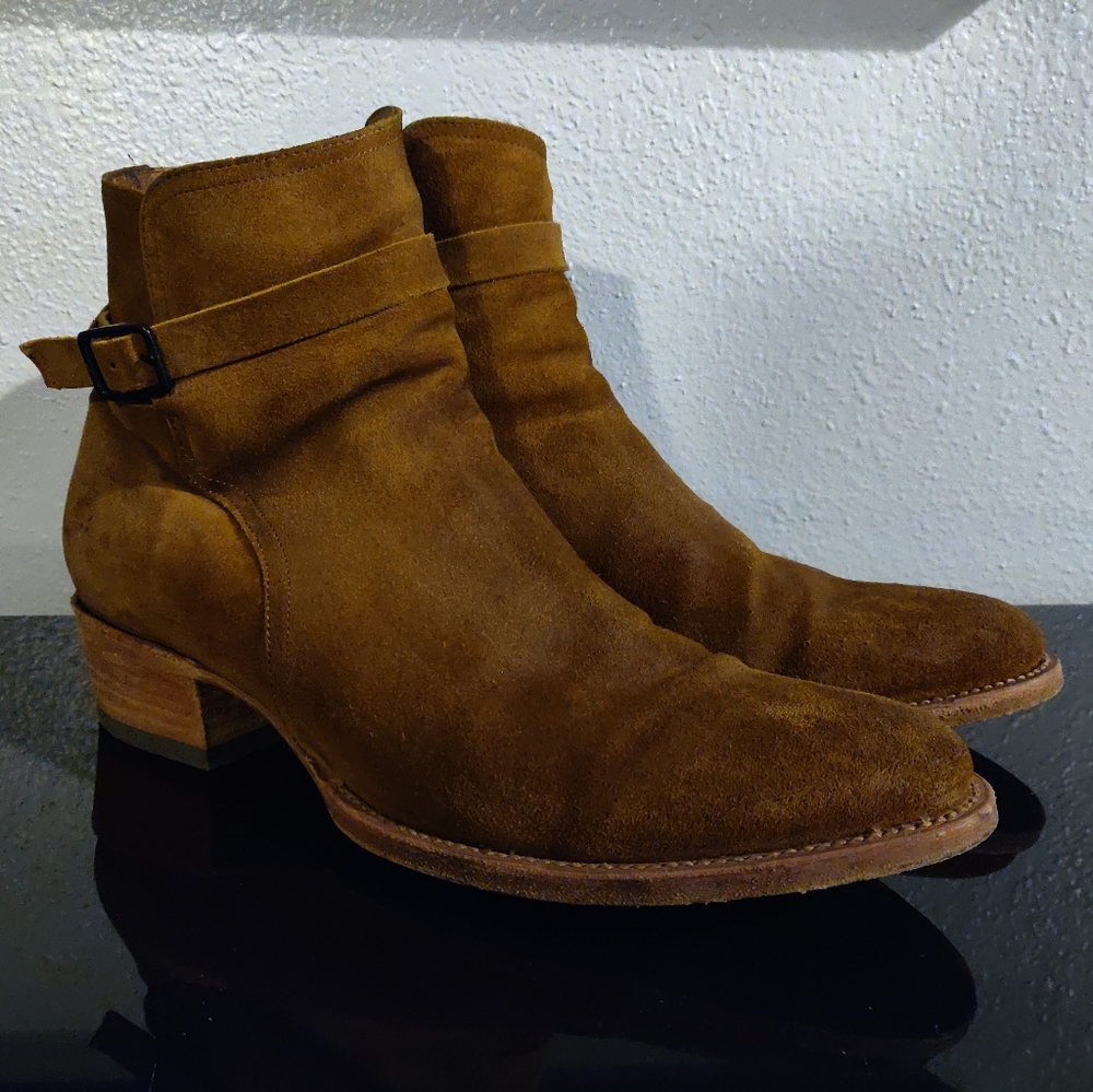 Frye Grady Jodhpur Buckle Boots Sz 10 Wheat Brown